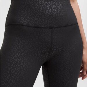 lululemon athletica Black Subtle Leopard High-Rise Leggings